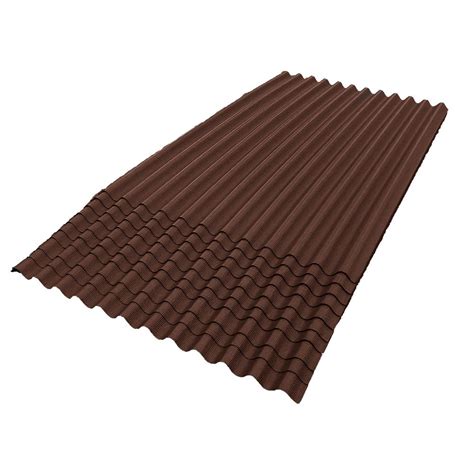 corrugated brown asphalt roof panel